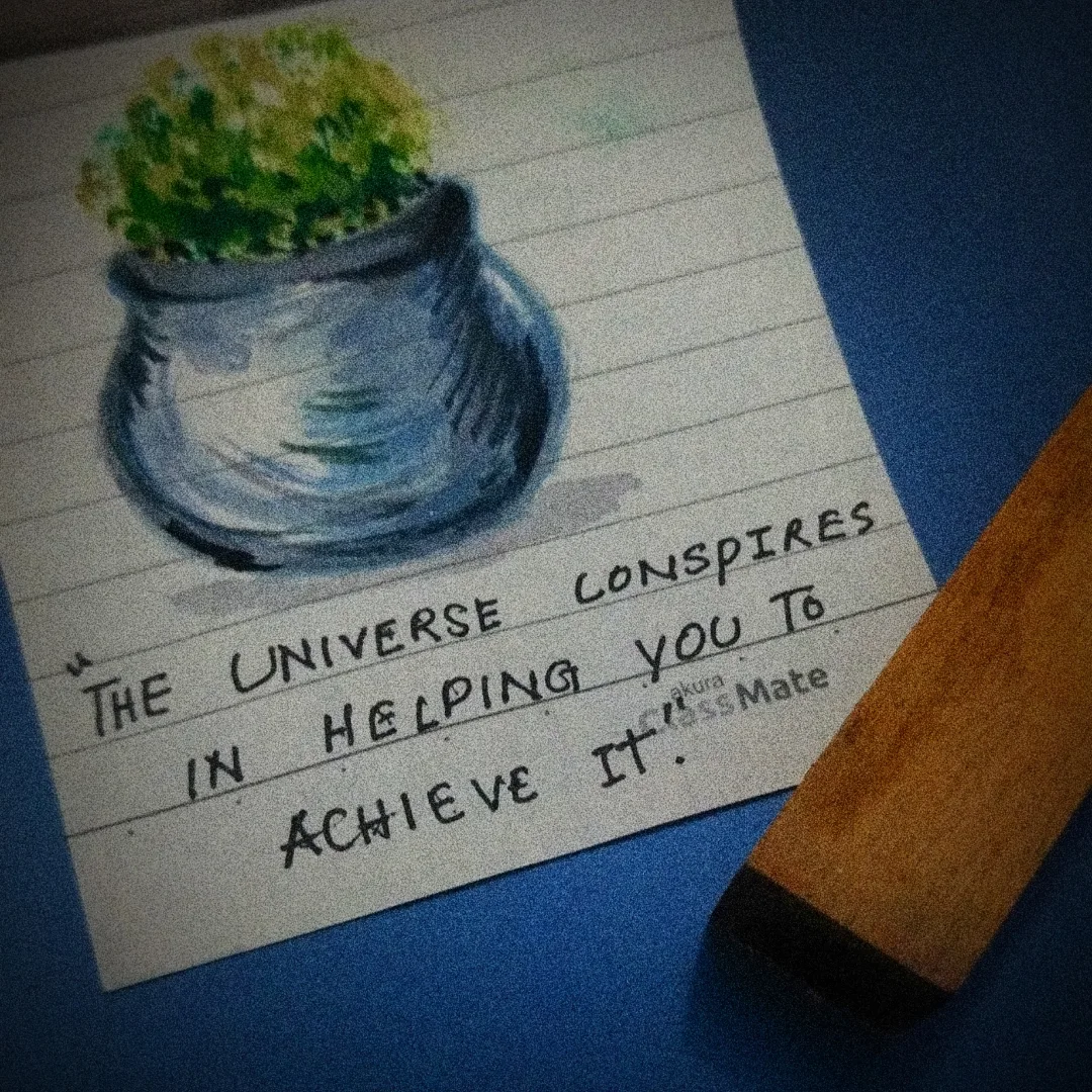 Quote art with plant illustration