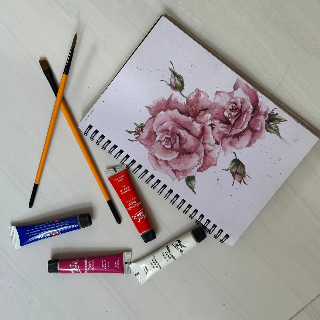 Second rose painting